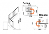 Лестница для дома К-004м