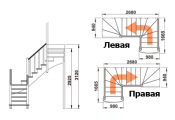Лестница для дачи К-009м