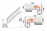 Лестница для частного дома К-022м