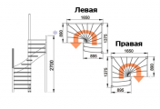 Лестница для загородного дома ЛС-04м